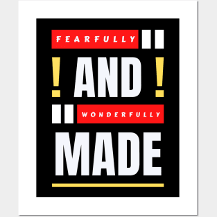 Fearfully And Wonderfully Made | Christian Typography Posters and Art